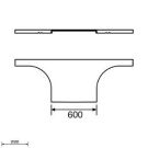 Unex 66629 for T-branch grey RAL7035 600 U23X cover