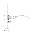 Spittler 14081902 bracket made of hot-dip galvanized steel for mounting on masts 80120mm.