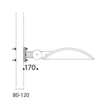 Spittler 14081902 bracket made of hot-dip galvanized steel for mounting on masts 80120mm.