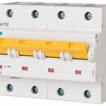 Eaton PLHT-B25/4 miniature circuit breaker, 25A, 4p, B-Char, 248077