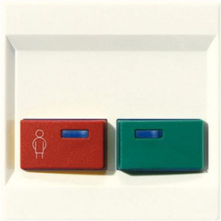 Jung LS642B-1 cover for Ackermann, type 73642 B2, red, green, LS series, white