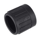 Fränkische Rohrwerke 25996016 E-Ku-E 16 black UV-resistant plastic end cap
