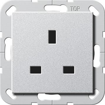 Gira 277626 socket BS 13A KS System 55 color aluminum