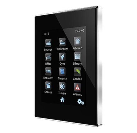 Zennio ZVI-Z41PRO-A Z41Pro IP black with aluminum frame capacitive color touch panel