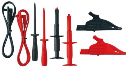 Benning 044126 TA3 RED/BLACK safety measuring lead set