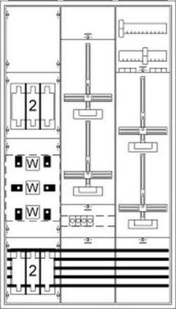 ABB Striebel & John KS4206 measuring and transformer cabinet, surface-mounted with meter cross, 2CPX032782R9999