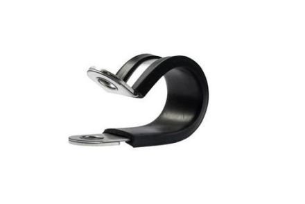 Fränkische Rohrwerke 4897000504 CPSZ-12M4B-EP silver with tab pipe clamp