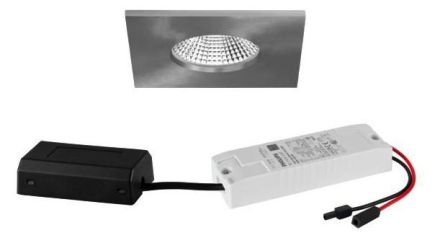 Brumberg 41481153 230V AC 7W 3000K nickel ma LED recessed ceiling spotlight