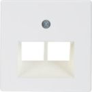 Berker 146909 central plate UAE socket 2-way polar white, glossy central plate system
