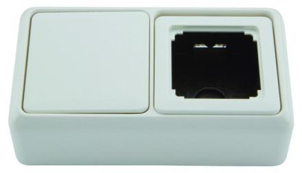 Telegärtner H02000A0085 alpine white incl. 1x blank cover AP housing for OAD