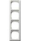 Gira 111427 4-way cover frame BSF vertical Standard 55 pure white matt