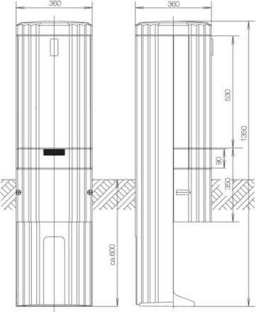 Hager ZAL135A distribution column series 135 ru. l. 360x360x1350
