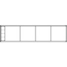 Ritto 1554970 housing 4-way + 4 module slots, flush-mounted, white