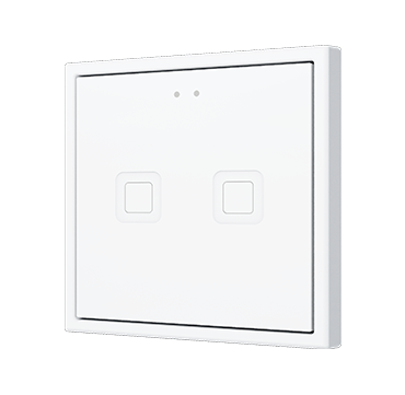 ZENNIO ZVIT70X2W KNX pushbutton sensor Tecla 70 | 2-fold | white