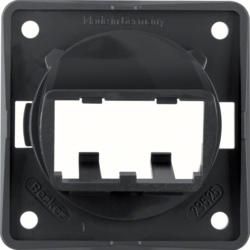 Berker 9455905 Support plate for 2 MINI-COM modules black, glossy Integro inserts