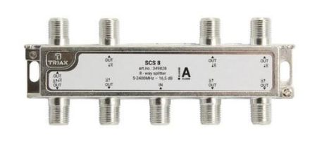Triax 349828 SCS8 8-way 16.5dB 2150MHz F-distributor
