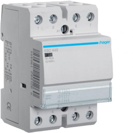 Hager ESC443 contactor 40A 3S/1OE 230V