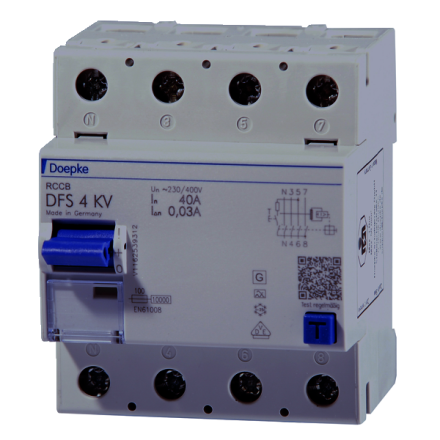 Doepke 09136909 DFS4 040-4/0.30-A KV 4-pole 40/0.3A residual current circuit breaker