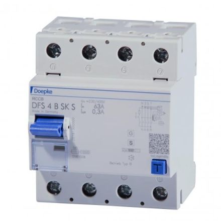 Doepke 09147999 DFS4 063-4/0,50-B SK S 4-pole 63/0,5A residual current circuit breaker all-current sensitive