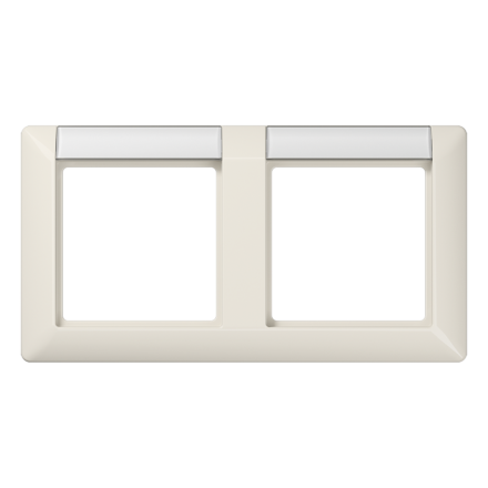 Jung AS5820NA frame 2-way, with label field, horizontal mounting, Duroplast, AS 500, white
