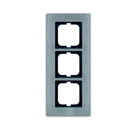 Busch-Jaeger 1723-860 cover frame, 3-way frame stainless steel