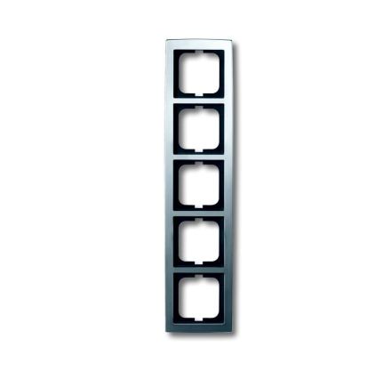 Busch-Jaeger 1725-80 cover frame, 5-way frame chrome matt