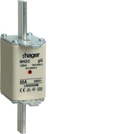 Hager LNH2050M NH fuse link NH2C gG 500V 50A K-detector