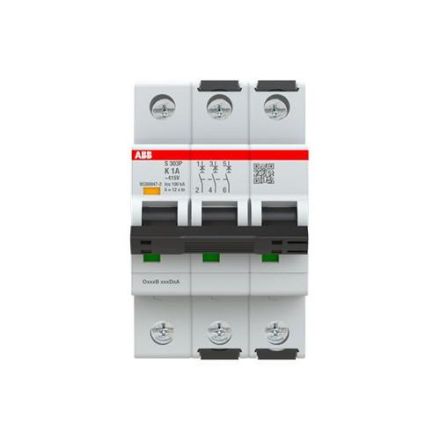 ABB Stotz-Kontakt 2CDS383001R0217 S303P-K1 K25kA 1A 3P circuit breaker