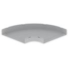 Unex 66630 90° grey RAL7035 100X600 U23X flat bottom