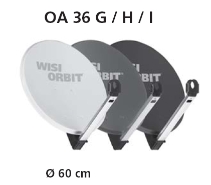 WISI OA38I Red 80cm offset mirror, ALU