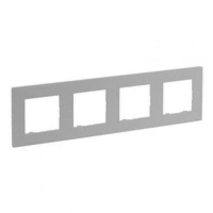 Legrand 864374 frame Niloe Step 4-way aluminum, (aluminum)