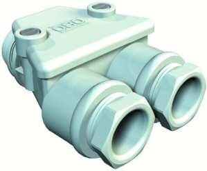 OBO Bettermann 113 PG13.5 LGR twin cable gland, 2024136
