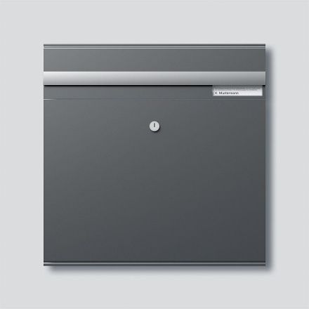 Siedle BKM 611-4/4-0 DG letterbox module with letter slot in dark grey mica