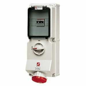 Mennekes 7221 wall socket DUO 63A 4-pole 6h 400V IP44