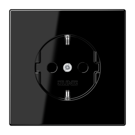Jung LS1520KISW SCHUKO socket, 16 A 250 V ~, integrated increased contact protection, SAFETY+, Duroplast, LS series, black