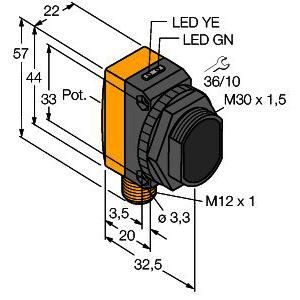 Turck 3073095 QS30DQ diffuse reflection sensor