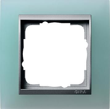Gira 021151 1-gang cover frame for color Alu Gira Event Opaque Mint