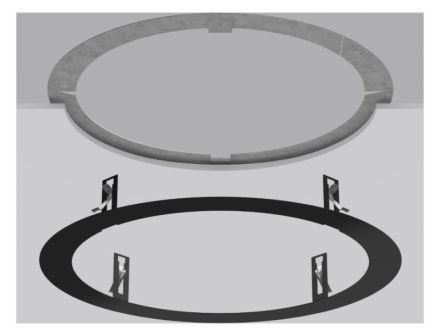 RZB 983080.0031 ring D560,H1,d460,HE80 mounting frame