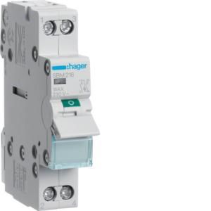 Hager SBM216 switch 2-pole 16A with indicator light