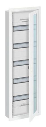 ABB Striebel & John U61TR5 small distribution board, flush-mounted 5-row, with cover frame and door, 2CPX071729R9999