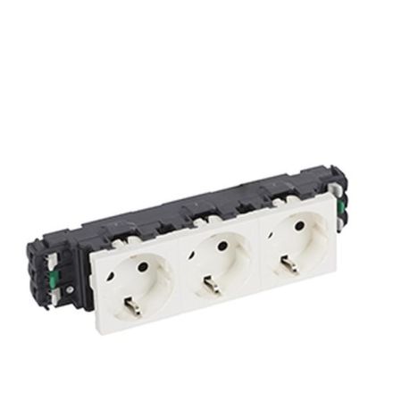 Legrand 077563 socket SCHUKO MOSAIC 3-WAY SL, (white)