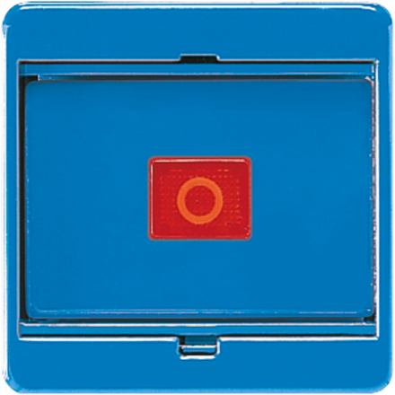 Jung 561GLBL cover with glass pane, CD series, blue (with blue rocker)