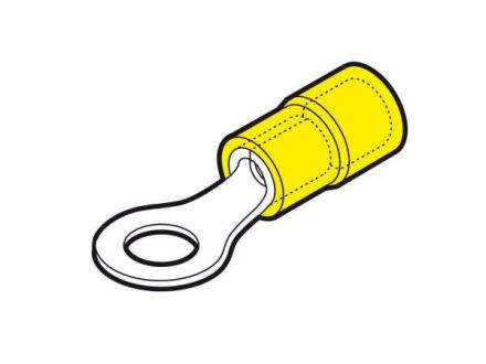 Cembre 2054370 GF-M14 ring shape PVC insulated flat pin claw cable lug