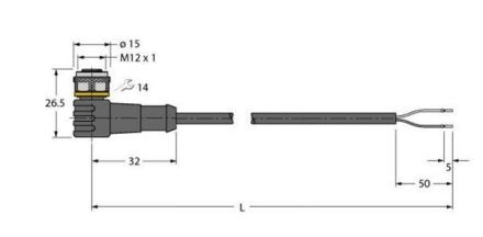 Turck 6628429 WKC4.221T-10/TEB actuator and sensor cable