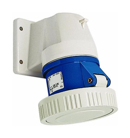 Walther 518306 16A 3P 230V 6h IP67 angled flange housing surface-mounted box