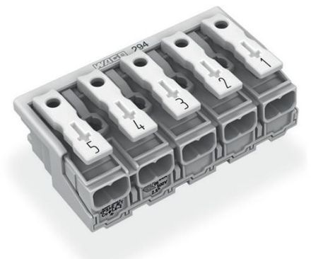 Wago 294-4045 terminal block 0.5-2.5qmm series 294 24A 5p