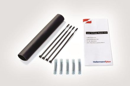 HellermannTyton 380-04019 LVRK-L-24/6-200-PO-X-BK black cable repair kit