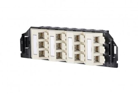 METZ CONNECT 12xRJ45 E-DATsubw Cat.6A 8 (8) GB3 data connection box pearl white, 1309311201-E