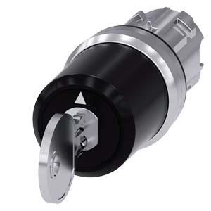 Siemens 3SU1050-5PN51-0AA0 key switch BKS 22mm round O+I