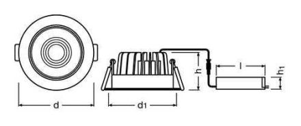 LEDVANCE Osram SPOTFP LED FIX 8 SPOTFP LED FIX 8W/3000KSIDIMIP65